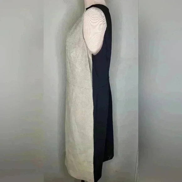 Ann Taylor NWT Sheath V Neck Dress New Cotton Linen Womens Size 14 - Picture 3 of 8